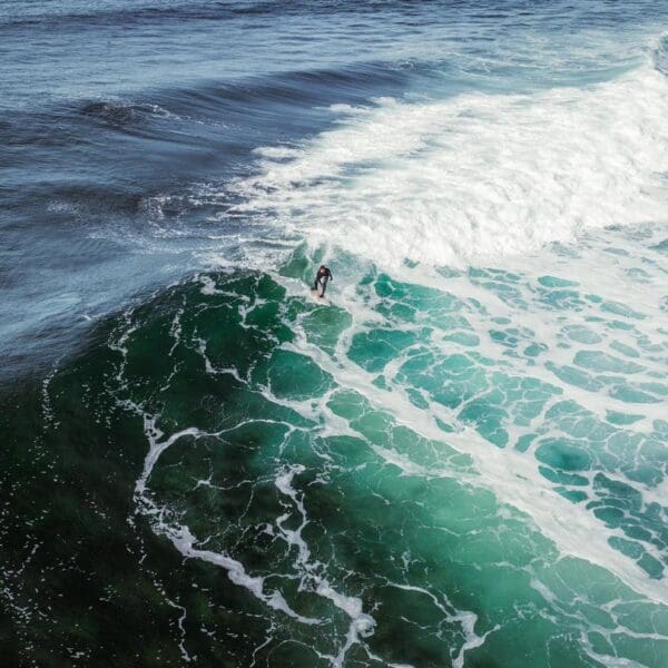 Surfing at Thurso by Stevie Bruce