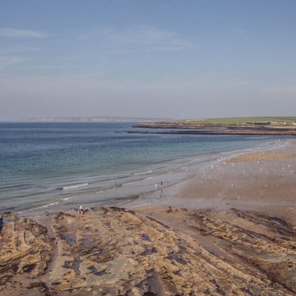 Thurso beach at low tide view from Victoria Walk by Colin Campbell