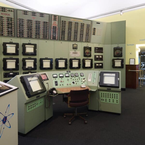 The model of the nuclear controls found inside Dounreay