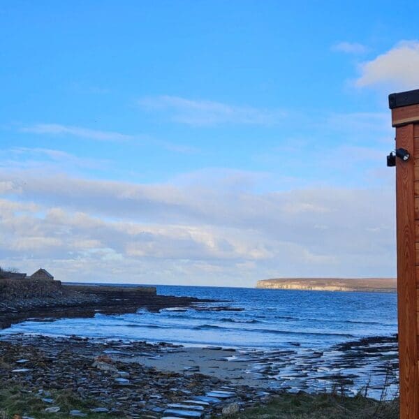 Clach Mara Sauna, view of Dunnet Head from Castletown