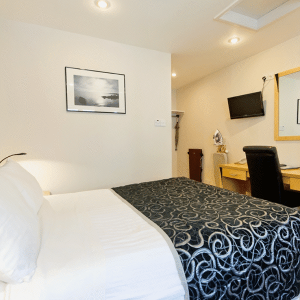 Interior bedroom at the Station Hotel, Thurso